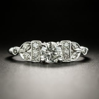 Art Deco .60 Carat Diamond Engagement Ring - 3