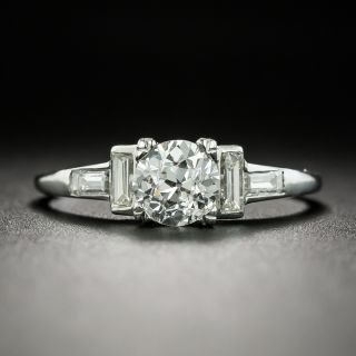 Art Deco .60 Carat Diamond Engagement Ring - GIA H SI1 - 2