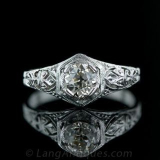 Filigree DIamond Ring Main View 1