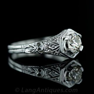Art Deco .60 Carat Diamond Engagement Ring