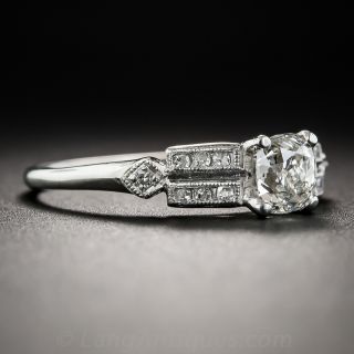 Art Deco .62 Carat Diamond Engagement Ring - GIA G SI1