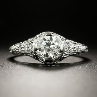 Art Deco .63 Carat Diamond Engagement Ring - GIA J VS2 - 3
