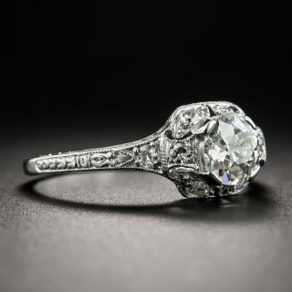 Art Deco .63 Carat Diamond Platinum Engagement Ring