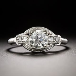 Art Deco .64 Carat Diamond Engagement Ring by Katz & Ogush - GIA I VS2 - 1