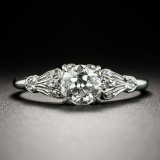Art Deco .64 Carat Diamond Engagement Ring by Traube - GIA E SI1 - 3