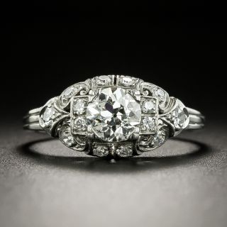 Art Deco .64 Carat Diamond Engagement Ring - 2
