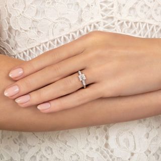 Art Deco .65 Carat Antique Cushion-Cut Diamond Engagement Ring