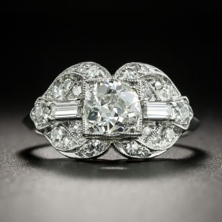 Art Deco .65 Carat Diamond Engagement Ring - 2