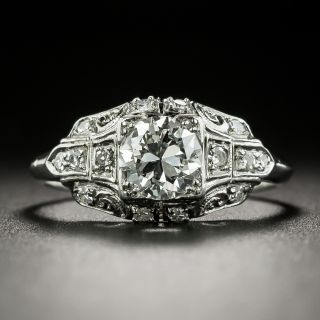 Art Deco .65 Carat Diamond Engagement Ring - 2