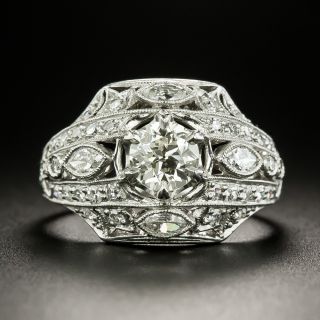 Art Deco .65 Carat Diamond Engagement Ring - GIA N SI1 - 2