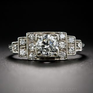 Art Deco .65 Carat Diamond Engagement Ring