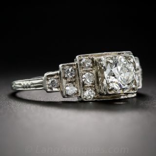 Art Deco .65 Carat Diamond Engagement Ring