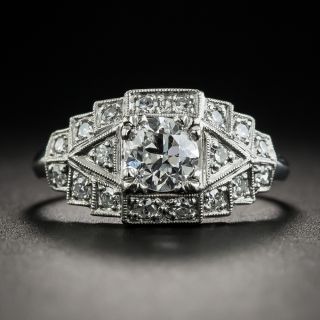 Art Deco .65 Carat Diamond Platinum Engagement Ring