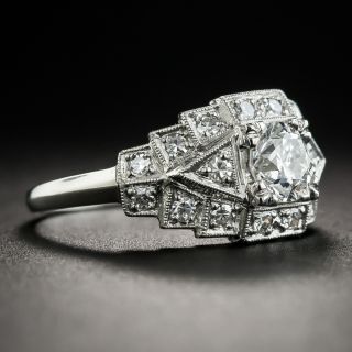 Art Deco .65 Carat Diamond Platinum Engagement Ring