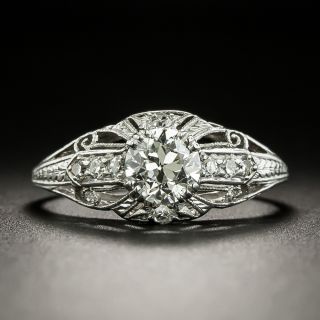 Art Deco .65 Carat Diamond Ring by Katz & Ogush - 2