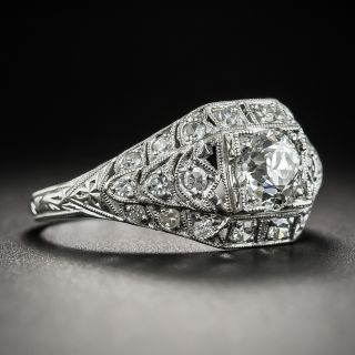 Art Deco .67 Carat Diamond Platinum Engagement Ring