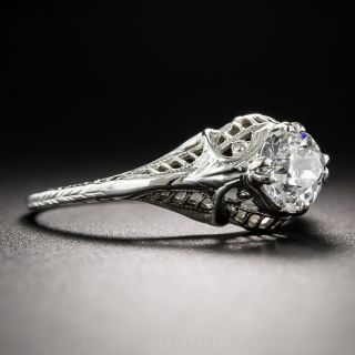 Art Deco .67 Ct. Diamond Engagement Ring - GIA G-VS1 