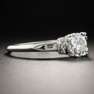 Art Deco .68 Carat Diamond and Platinum Engagement Ring
