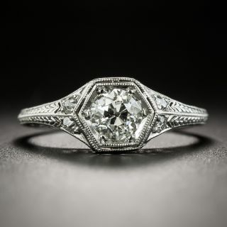 Art Deco .68 Carat Diamond Engagement Ring - 2
