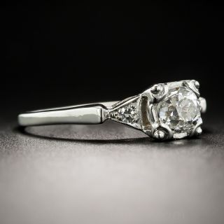 Art Deco .70 Carat Diamond and Platinum Engagement Ring