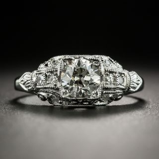Art Deco .70 Carat Diamond Engagement Ring - 2
