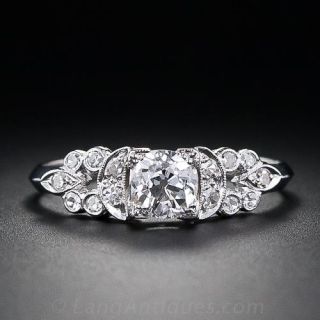 Art Deco .70 Carat Diamond Engagement Ring - 1