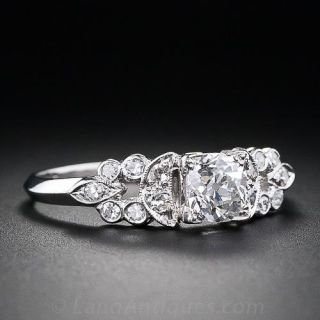 Art Deco .70 Carat Diamond Engagement Ring