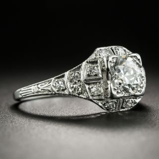 Art Deco .70 Carat Diamond Engagement Ring