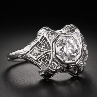 Art Deco .70 Carat Diamond Engagement Ring