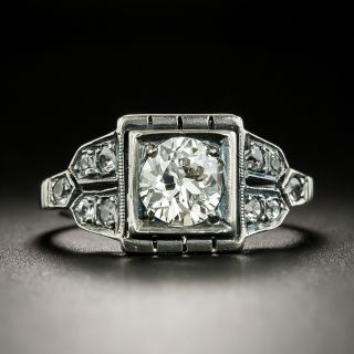 Art Deco .70 Carat Diamond Engagement Ring - 6