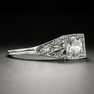 Art Deco .70 Carat Diamond Engagement Ring - GIA E SI1