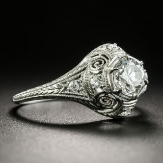 Art Deco .70 Carat Diamond Engagement Ring - GIA H VS2