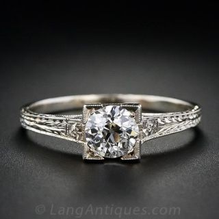 Art Deco Diamond Engagement Ring 