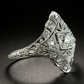Art Deco .70 Carat Total Weight Diamond Dinner Ring