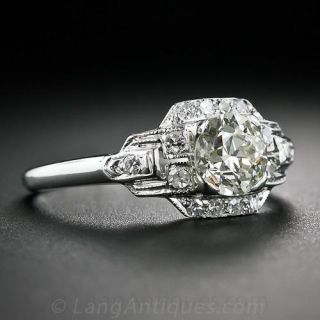 Art Deco .71 Carat Diamond Ring