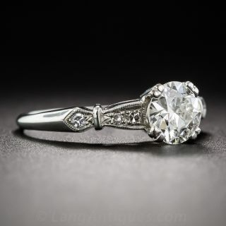 Art Deco .73 Carat Diamond Engagement Ring, GIA J VS1