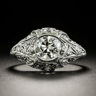 Art Deco .73 Carat Diamond Engagement Ring - 1
