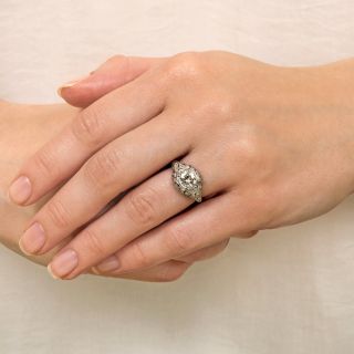 Art Deco .73 Carat Diamond Engagement Ring