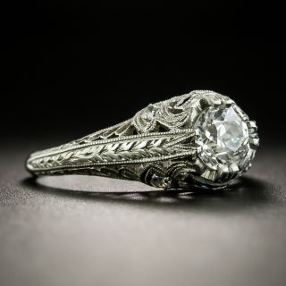 Art Deco .75 Carat Diamond Engagement Ring by Dorst Co. GIA F VVS2 