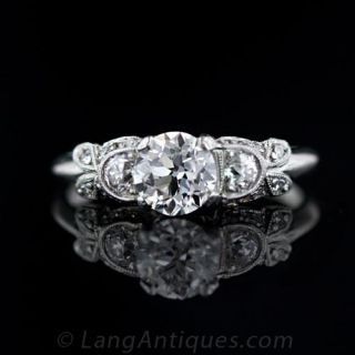 Art Deco .75 Carat Diamond Engagement Ring, Circa 1930's