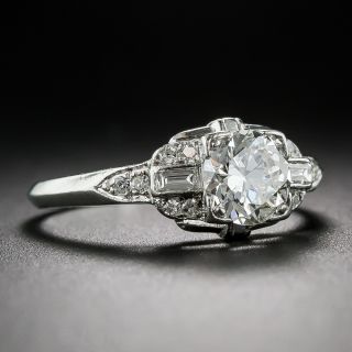 Art Deco .75 Ct Diamond Engagement Ring