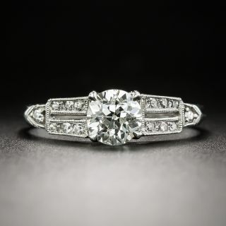 Art Deco .76 Carat Diamond Engagement Ring - GIA H VS1 - 3