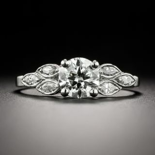 Art Deco .77 Carat Diamond Engagement Ring - GIA G SI1 - 2