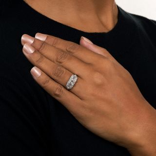 Art Deco .78 Carat Diamond Platinum Engagement Ring by Granat Brothers