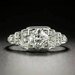 Art Deco .79 Carat Diamond Engagement Ring - 2