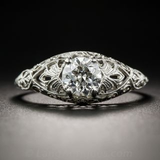 Art Deco .79 Carat Diamond Solitaire - GIA H VS1 - 1