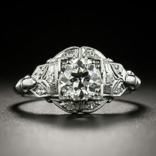 Art Deco .81 Carat Diamond Engagement Ring - GIA I SI1 - 3