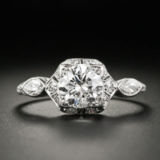 Art Deco .82 Carat Diamond Engagement Ring - 2