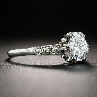 Art Deco .84 Carat Diamond Platinum Engagement Ring - GIA G VS2