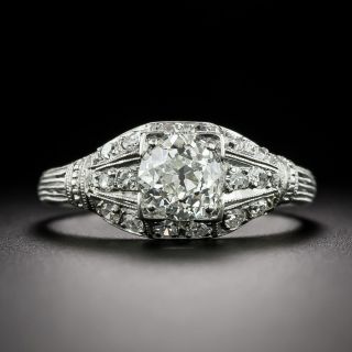 Art Deco .85 Carat Diamond Engagement Ring - 3
